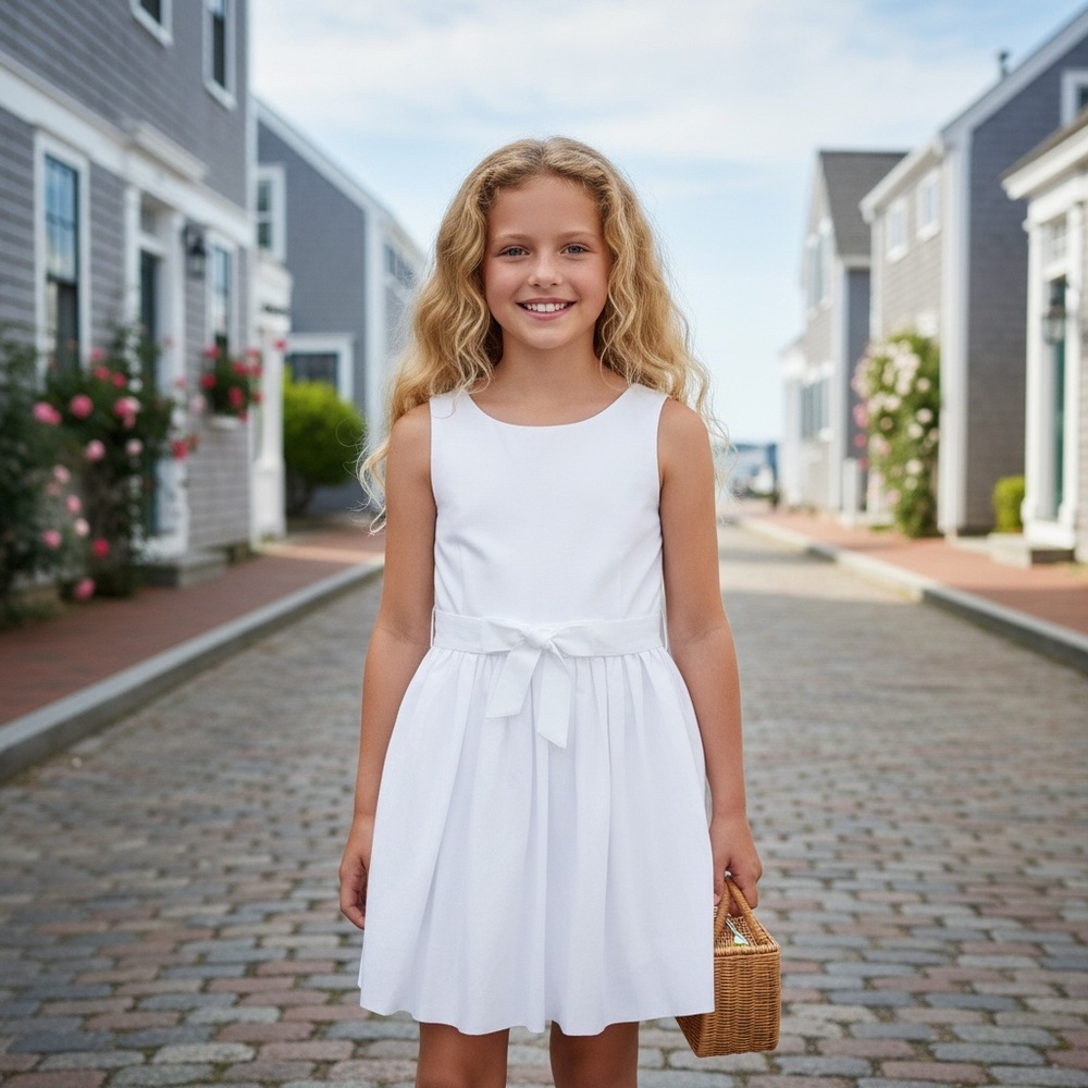 NWT Polo Ralph Lauren Girls Sleeveless Cotton Dress Summer Spring Classic Preppy